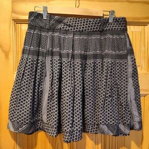 Cecile Copenhagen Blue Black Short Full Ethnic Skirt